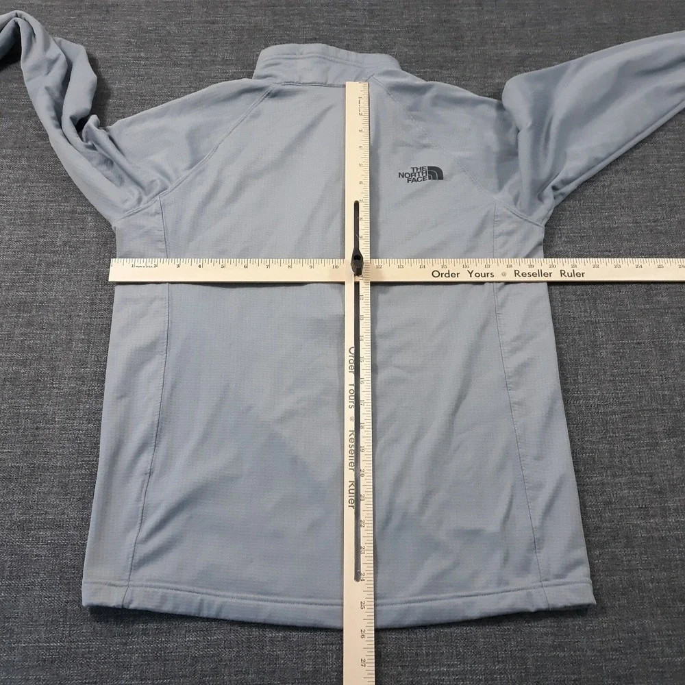 The North Face Pullover Sweatshirt 1/2 Zip Mens Size Medium Gray Waffle Knit